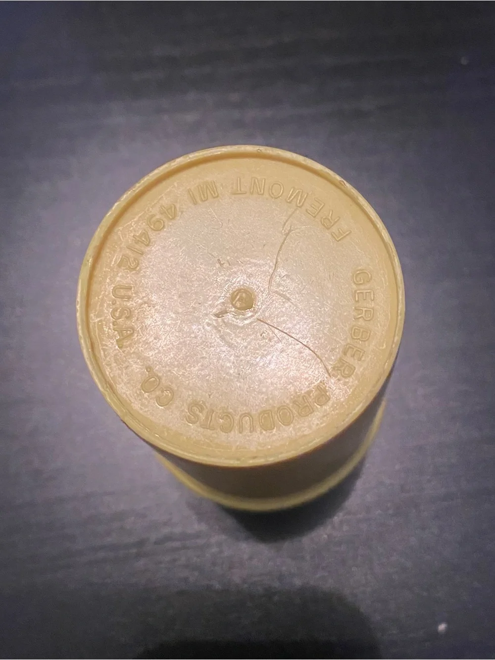 Vintage Gerber Baby Food Cup 1950’s-1960’s Yellow Nursery Memorbilla